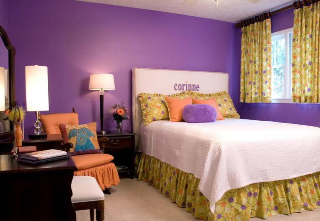 رنگ یاسی مناسب اتاق خواب دخترها