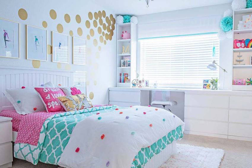 رنگ اتاق خواب دخترانه